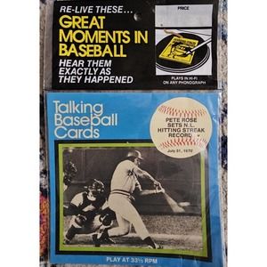 1979 CMC Talking Baseball Cards Pete Rose Cincinnati Reds 33.3 RPM Record USA